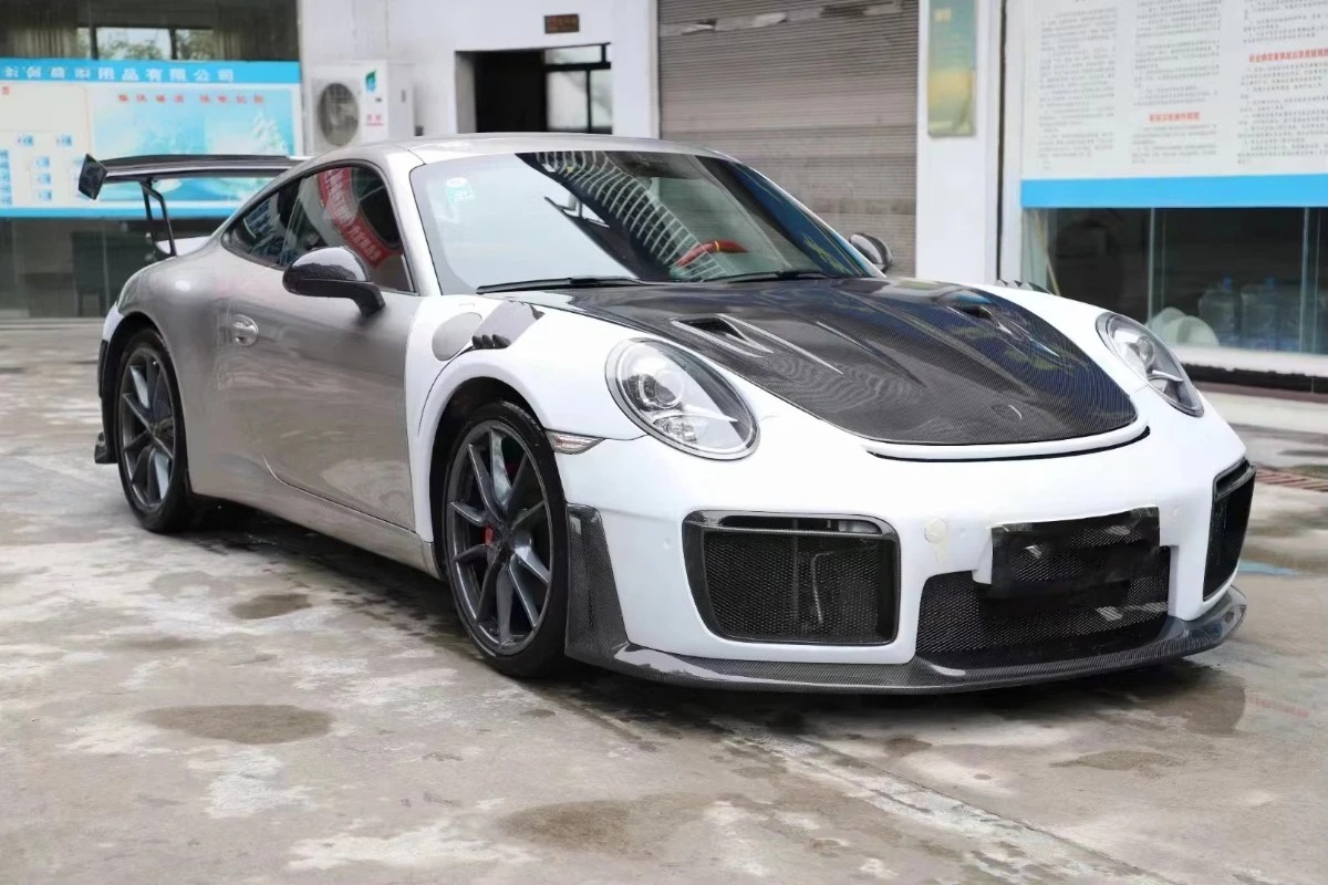 High Quality Car Body Kit for  911 991.1 991.2  to GT2 RS Style Half Carbon Fiber Front Rear Bumper Fenders Hood Spoiler